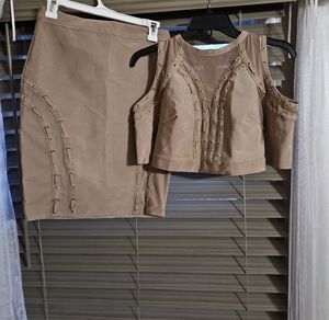 WOW Couture Tan Skirt Set